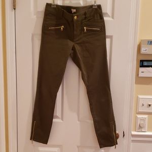 Loft Marissa olive green skinny pants